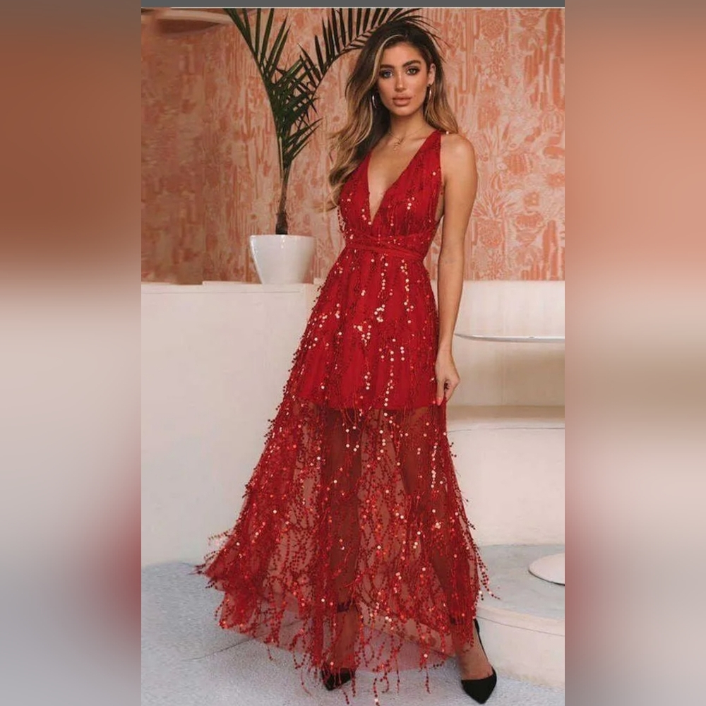 Hello Molly Red Sequin Dress